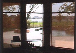 (c) Louvolite System 40 Custom Roller Shade with Continuous Loop Control with Phifer SheerWeave Sun Control Solar Fabric Style 2000 - 5% Open