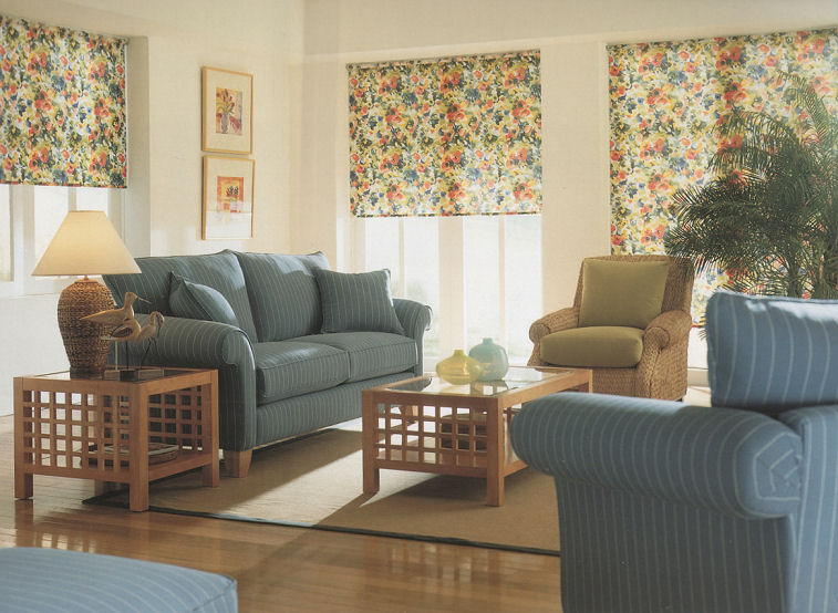 Hunter Douglas Remembrance Roller Shade with Floral Impressions Fabric