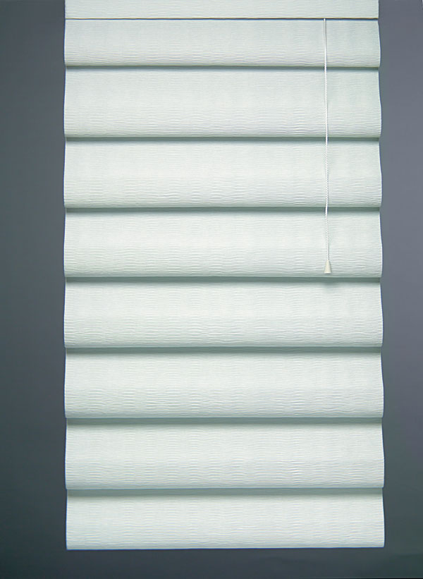 Comfortex Serenade Roman Shade Classic Tear Drop Tear Drop Style with Contessa Light Filtering Fabric