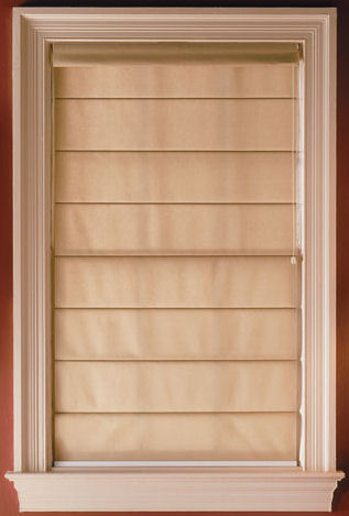 Comfortex Serenade Roman Shade Flat Panel Style with Toulouse Light Filtering Fabric